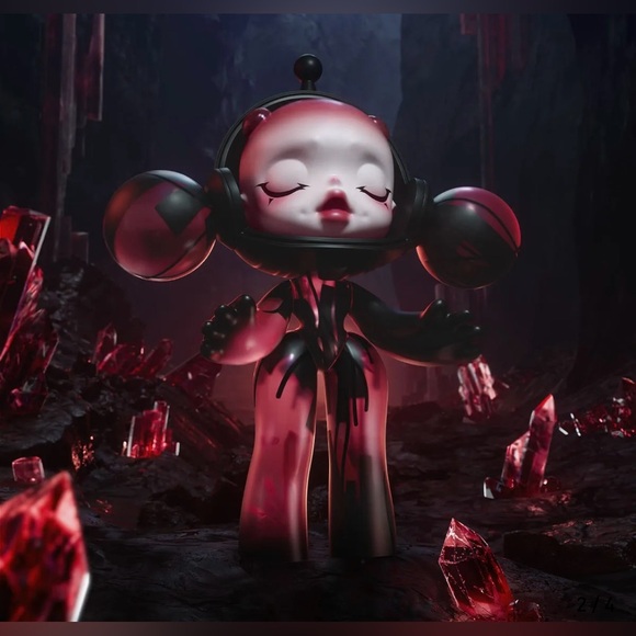 Limited Edition Pop Mart Mega SKULLPANDA 400% Red Crystal - Picture 1 of 6